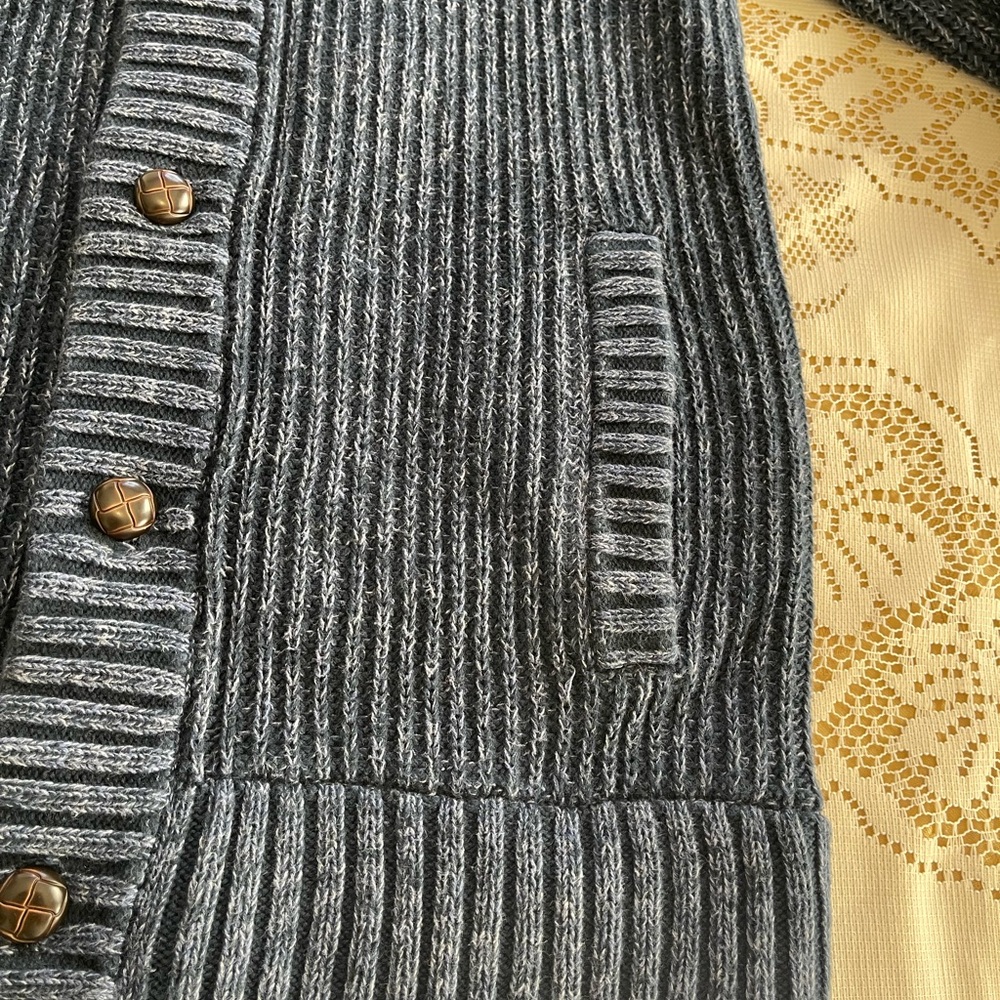 Merona Gray Ribbed Cardigan Sweater - Picture 8 of 14